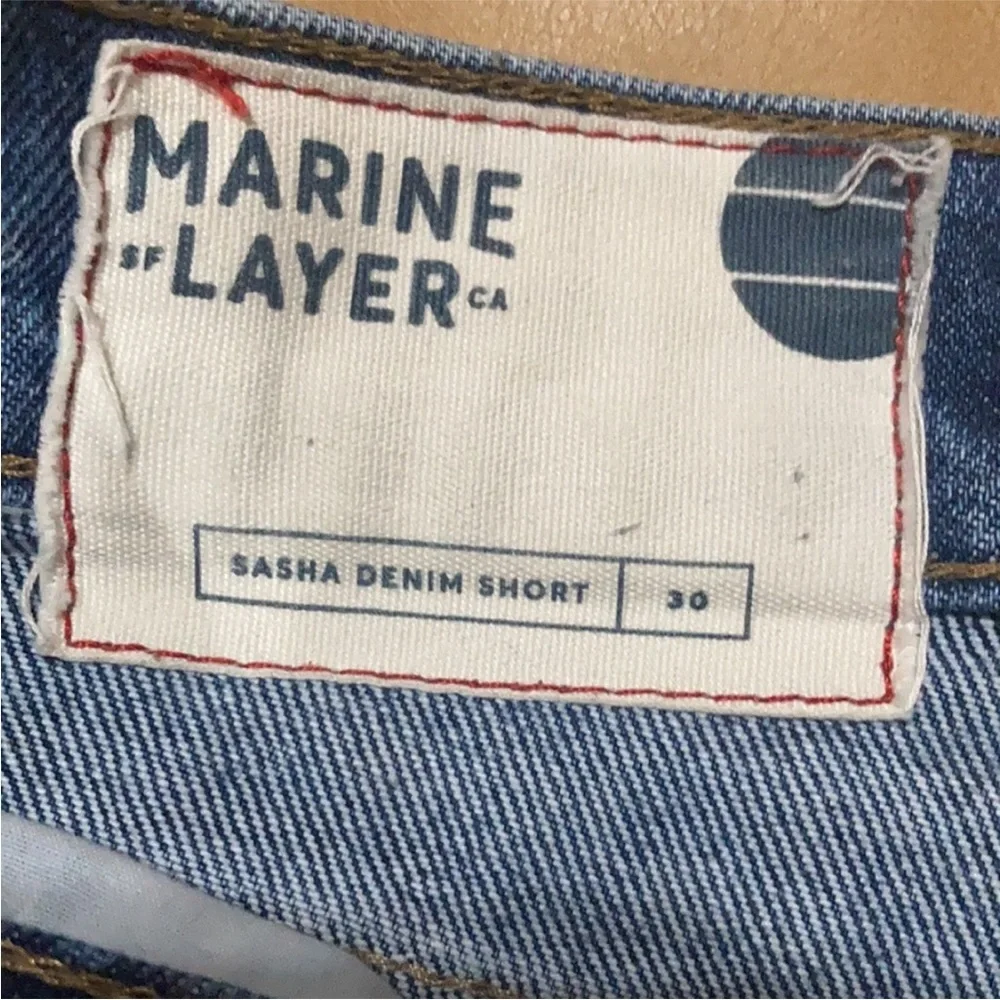 Marine Layer Sasha Raw Hem Jean Denim Shorts - Picture 4 of 7